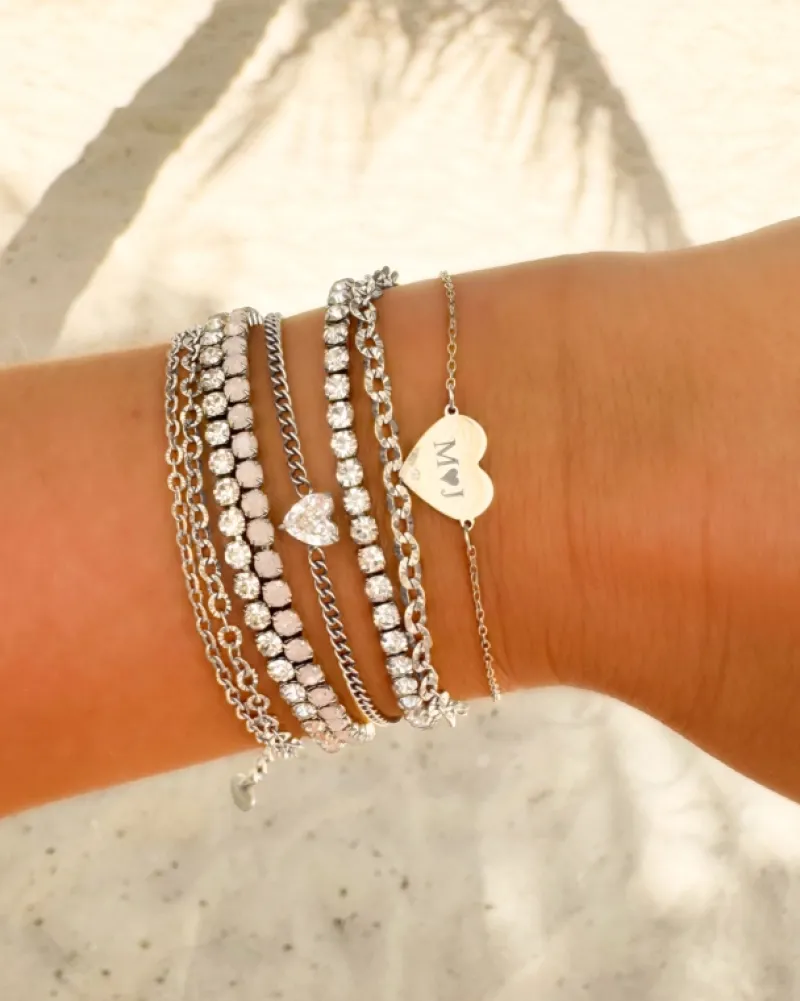 Finaste Armband sparkle heart Hot