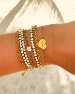Finaste Armband sparkle heart goldplated Fashion