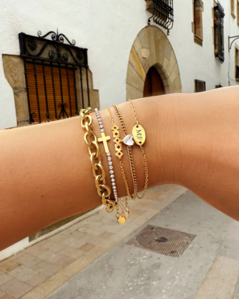 Finaste Armband sparkle heart goldplated Fashion