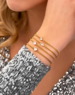 Finaste Armband sparkle marquise goldplated Online