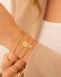 Finaste Armband sparkle marquise goldplated Online