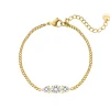 Finaste Armband triple crystals goldplated Best