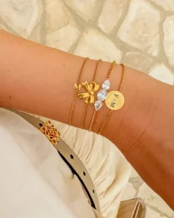 Finaste Armband triple crystals goldplated Best