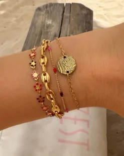 Finaste Armband vingerafdruk goud kleurig Sale