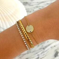Finaste Armband vingerafdruk goud kleurig Sale