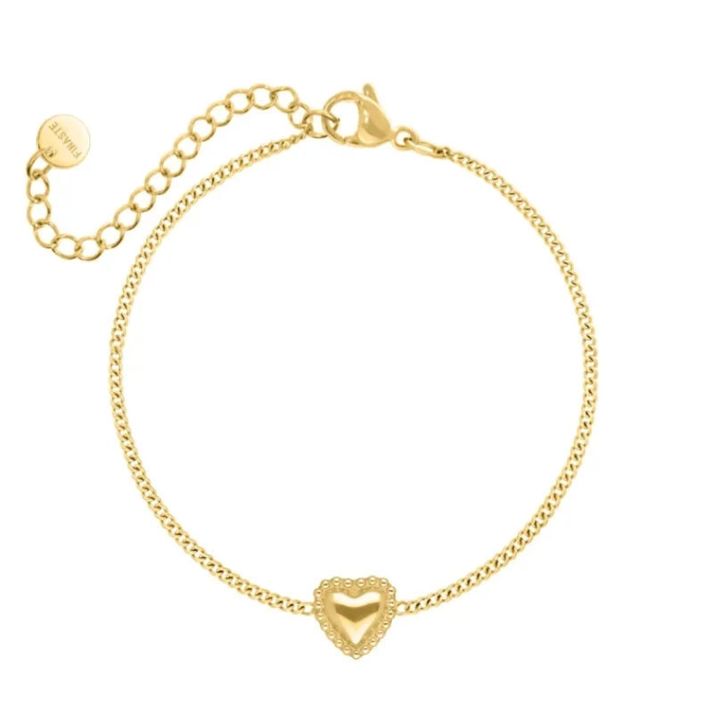 Finaste Armband vintage hartje goudkleurig Best