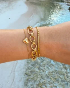 Finaste Armband vintage hartje goudkleurig Best