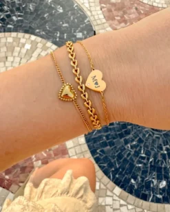 Finaste Armband vintage hartje goudkleurig Best