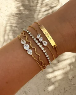 Finaste Armband wave kleur goud Discount