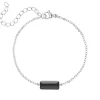 Finaste Armband zwart steentje kleur zilver Online