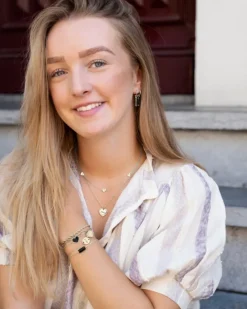 Finaste Armband zwart steentje kleur zilver Online
