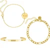 Finaste Armbanden Set Graveerbaar Goud Kleurig Sale