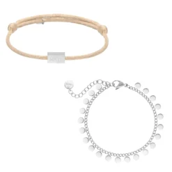 Finaste Armbanden set satin initials Discount