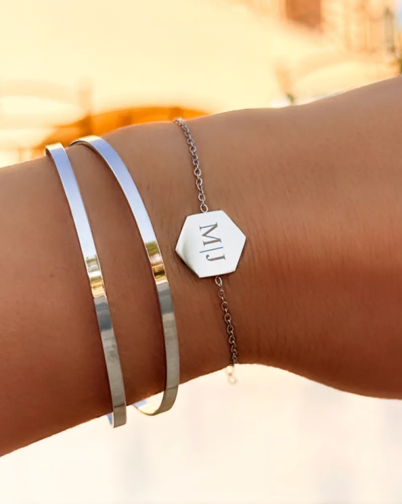 Finaste Bangle armparty met initialen Fashion