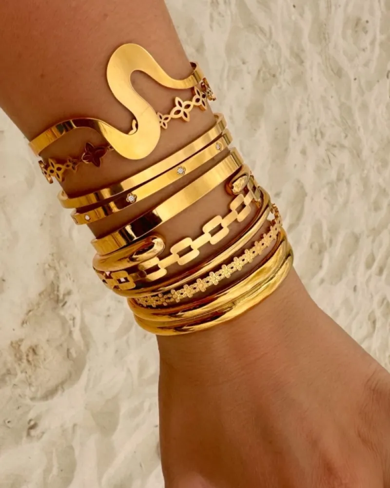 Finaste Bangle bold chain goudkleurig Sale