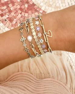 Finaste Bangle met bloemetjes Hot