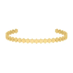 Finaste Bangle met bloemetjes goudkleurig Sale