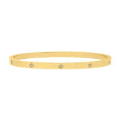 Finaste Bangle met steentjes goudkleurig Clearance