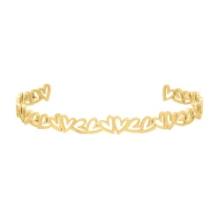 Finaste Bangle open hearts goudkleurig Hot