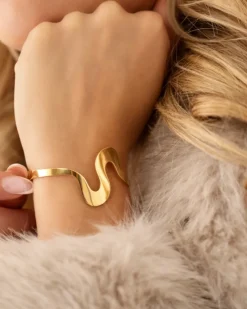 Finaste Bangle swirl goudkleurig Online