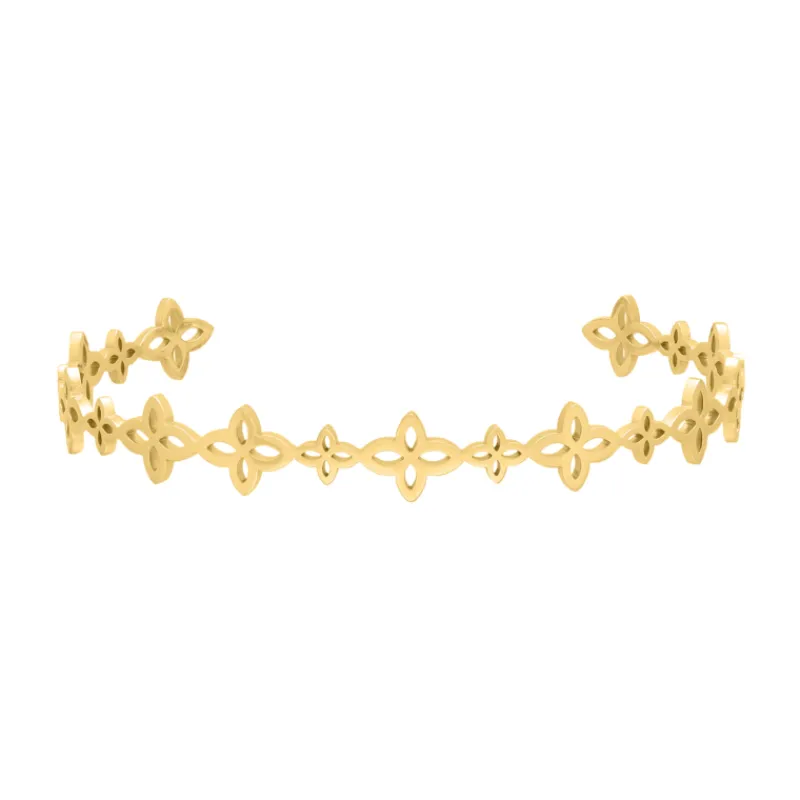 Finaste Bangle vintage flower goudkleurig Fashion