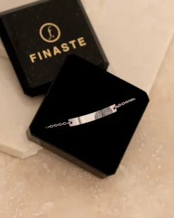 Finaste Bar armband vingerafdruk Outlet