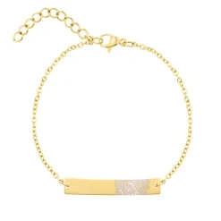 Finaste Bar armband vingerafdruk goud kleurig Fashion