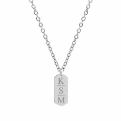 Finaste Bar Ketting Graveren 3 Letters Sale