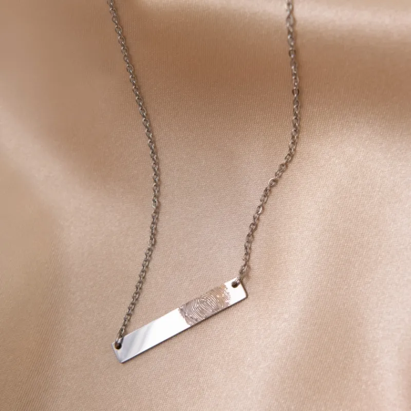 Finaste Bar ketting vingerafdruk Clearance