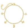 Finaste Bedelarmband zee bedels goudkleurig Hot