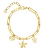 Finaste Bedelarmband zeester goudkleurig Best