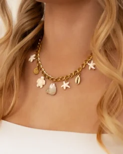 Finaste Bedelketting beach bedels goudkleurig Discount