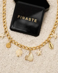 Finaste Bedelketting beach bedels goudkleurig Discount