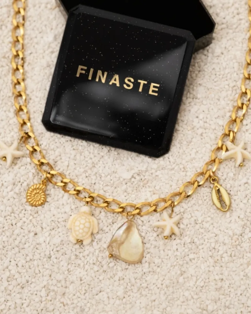 Finaste Bedelketting beach bedels goudkleurig Discount