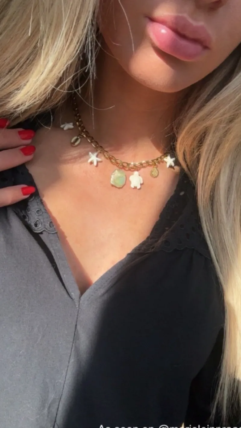 Finaste Bedelketting beach bedels goudkleurig Discount
