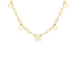 Finaste Bedelketting bow goudkleurig Discount