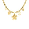 Finaste Bedelketting met bloemetjes goudkleurig Best
