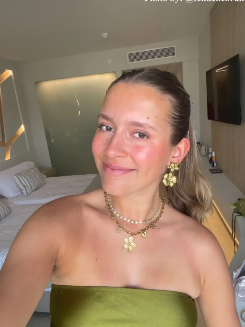 Finaste Bedelketting met bloemetjes goudkleurig Best