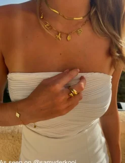 Finaste Bedelketting met schelpjes goudkleurig Clearance