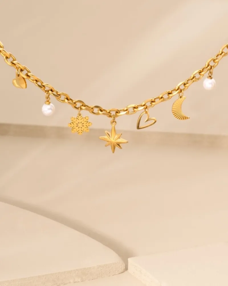 Finaste Bedelketting starlight goudkleurig Online