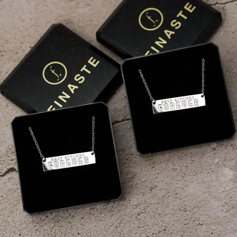 Finaste Best bitches forever ketting Fashion