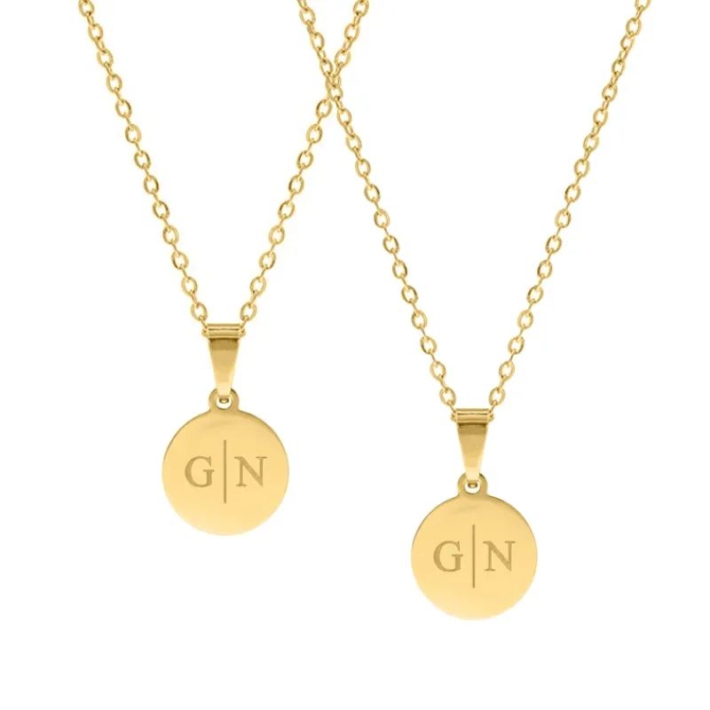 Finaste BFF Initials Kettingen set Goudkleurig Discount