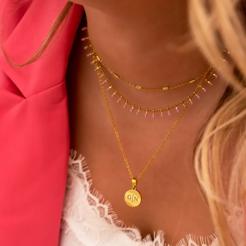 Finaste BFF Initials Kettingen set Goudkleurig Discount