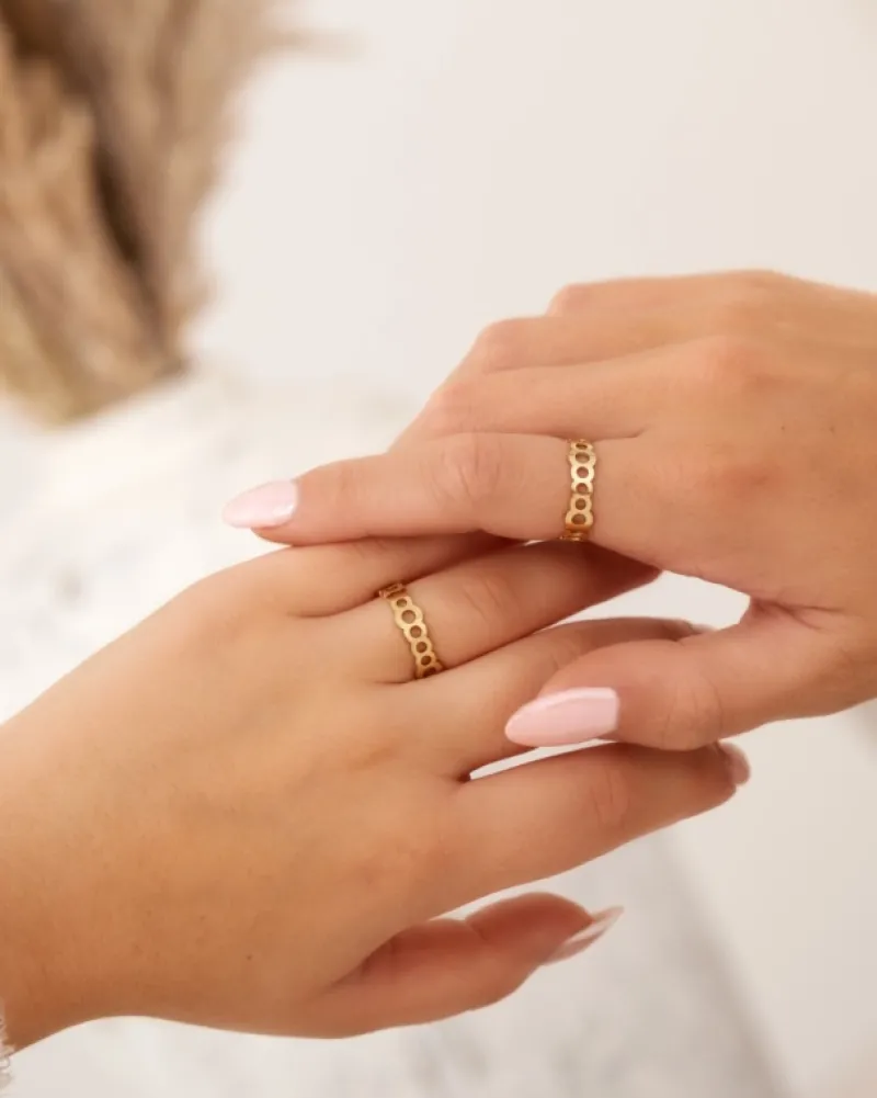 Finaste BFF ringen bubbles goudkleurig Discount