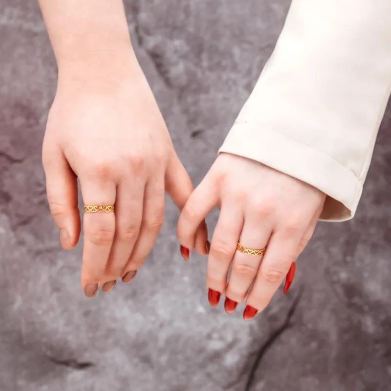 Finaste Bff ringen little hearts goldplated Online