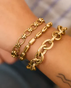 Finaste Big chain link bracelet goldplated Fashion
