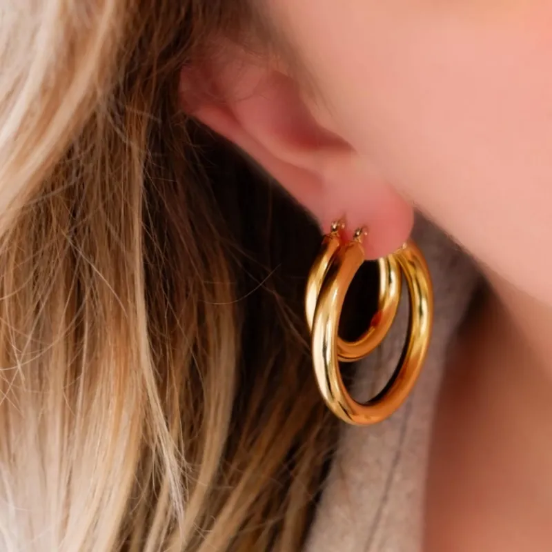 Finaste Big musthave hoops goud kleurig Discount
