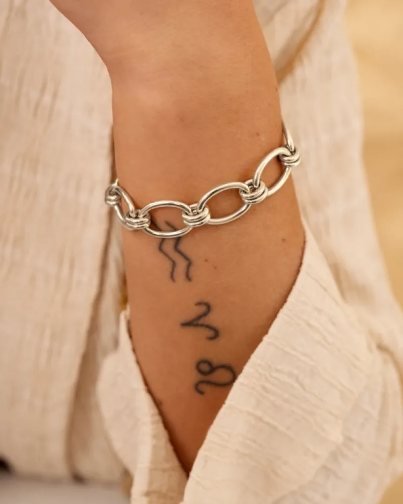 Finaste Big statement bracelet round chains Outlet