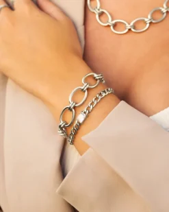 Finaste Big statement bracelet round chains Outlet