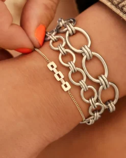 Finaste Big statement bracelet round chains Outlet